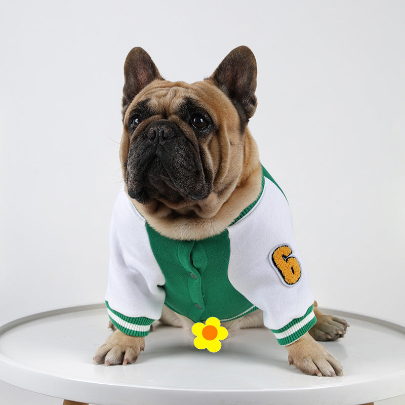 Fleecegefütterte warme Baseball-Shirt-Haustierkleidung