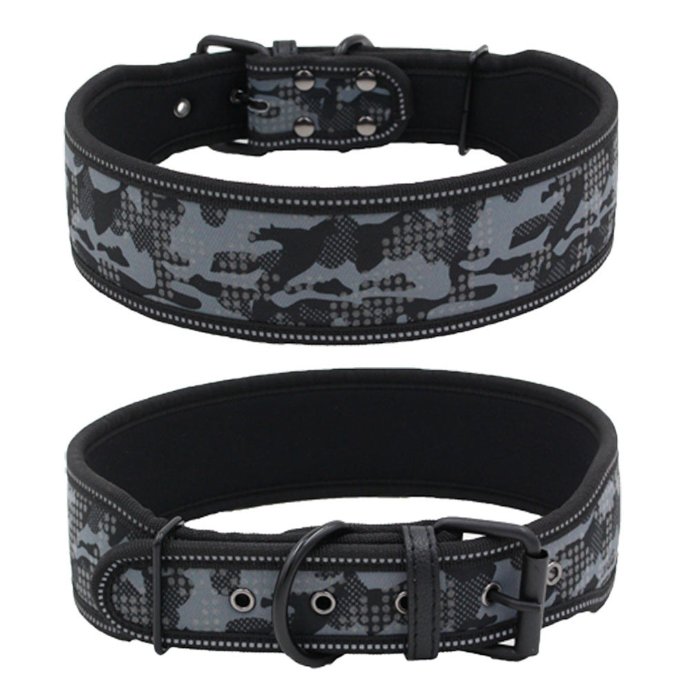 Reflektierendes Camouflage-Hundehalsband, bequemes Hundehalsband