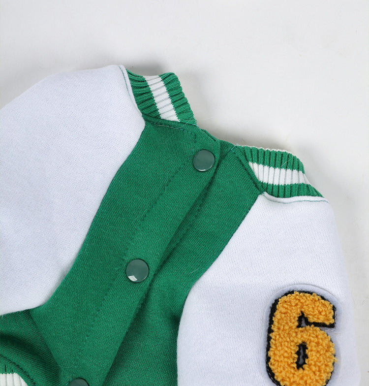 Fleecegefütterte warme Baseball-Shirt-Haustierkleidung