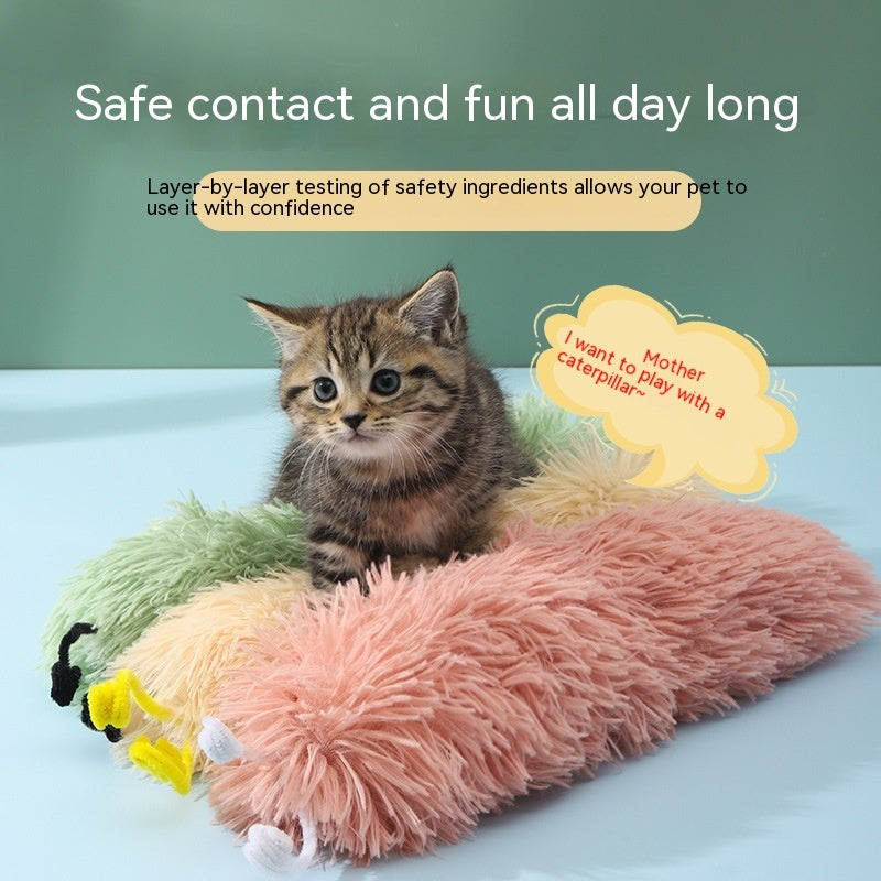 Caterpillar-Klingeln-Papier-Katzen-Spielzeug, selbst entspannend, stickig und bissfest