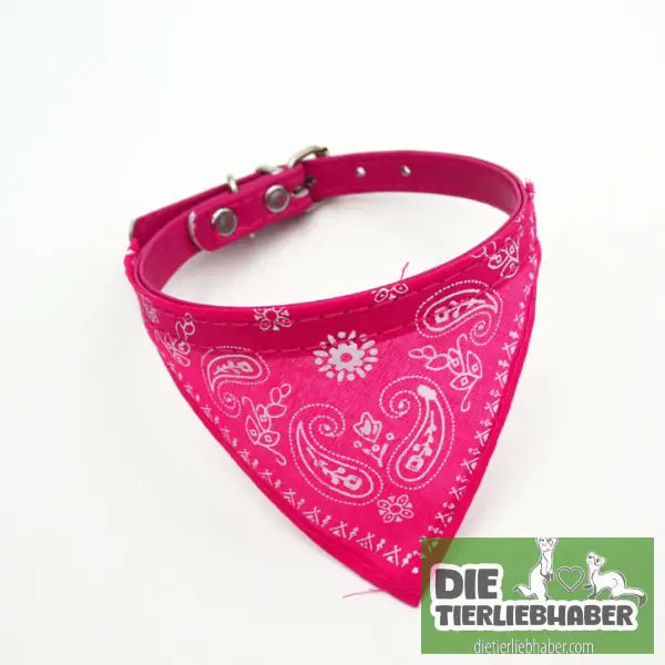 Buntes Dreieckstuch für Haustiere - Rose Red / PU triangle scarf - Halstuch