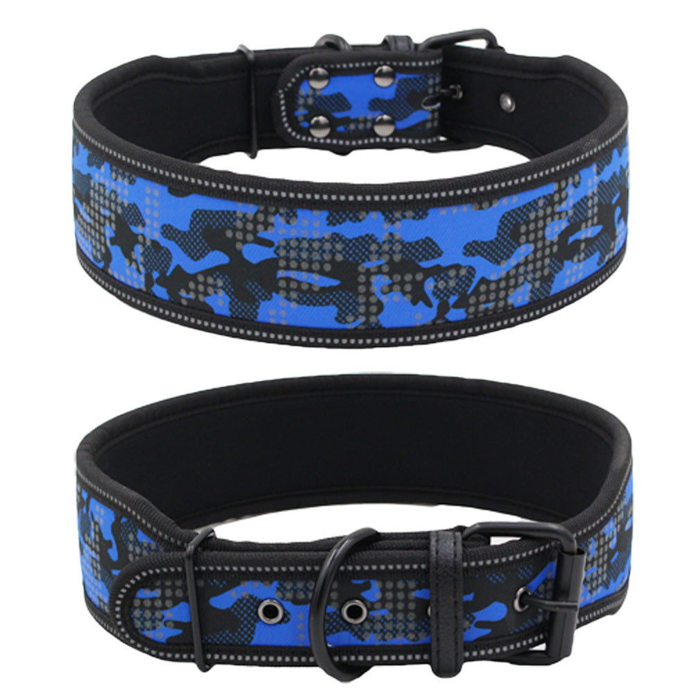Reflektierendes Camouflage-Hundehalsband, bequemes Hundehalsband