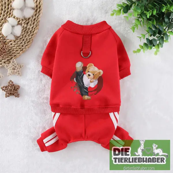 Hunde Fleece Trainingsanzug - Red / 2XL - Hunde und Katzenkleidung