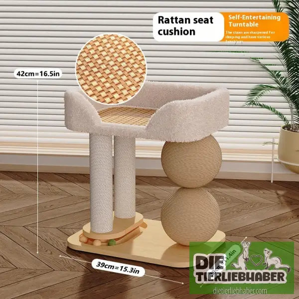 „Katzenbett mit integriertem Spielball“ - Independent / Summer Sleeping Mat - Kuschelhöhle für kleine Hunde Katzen Fre