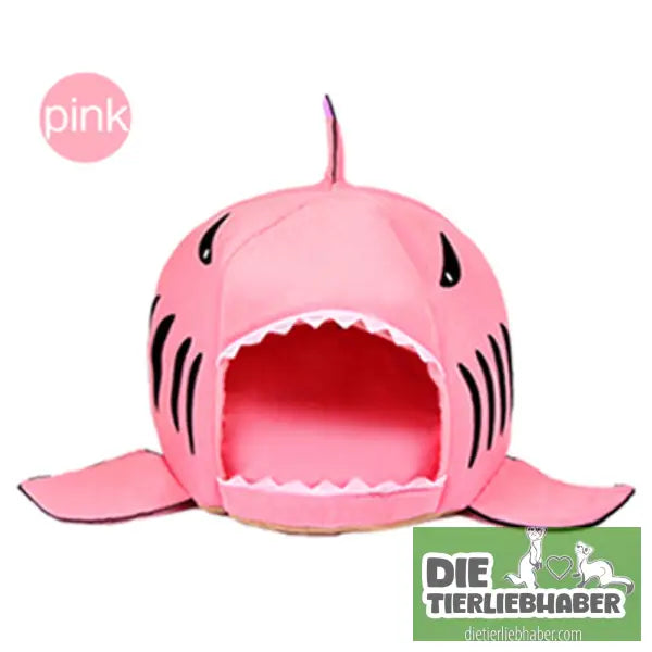 Katzenhöhle im Hai Design - Pink money / L 58x50x55cm - Schlafplatz