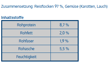 Reisflocken mit Gemüse