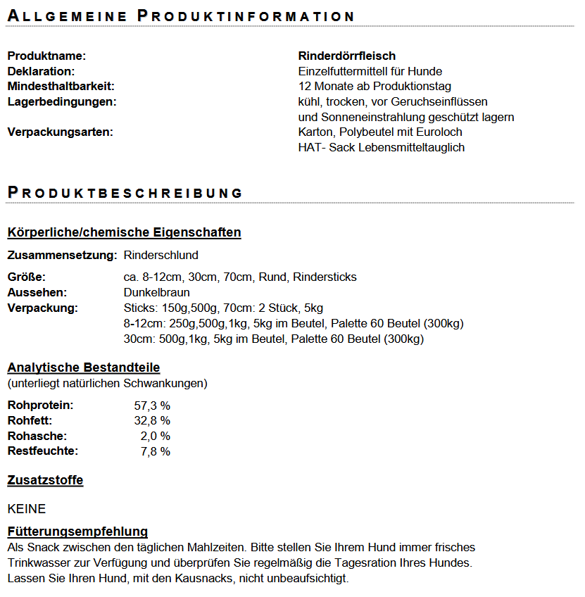 Rinderwelpensticks - Die Tierliebhaber
