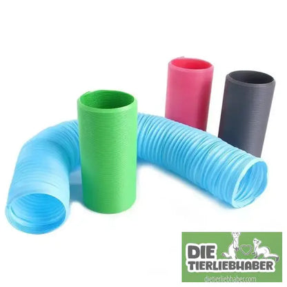 100 cm Spieltunnel für Kleintiere | Teleskop-Röhre | Trainings- & Spielröhre für Frettchen - Haustier Zubehör