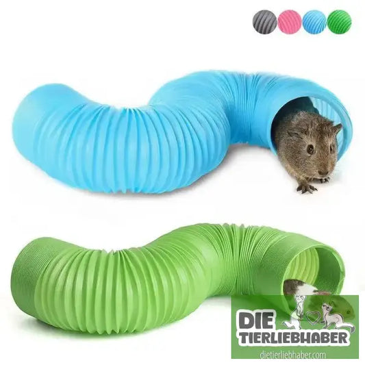 100 cm Spieltunnel für Kleintiere | Teleskop-Röhre | Trainings- & Spielröhre für Frettchen - Haustier Zubehör