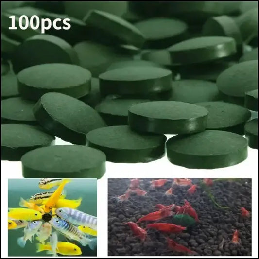 100 Stück Spirulina Tabletten für Fisch und Garnelen - 100pcs - Spirulina Tabs