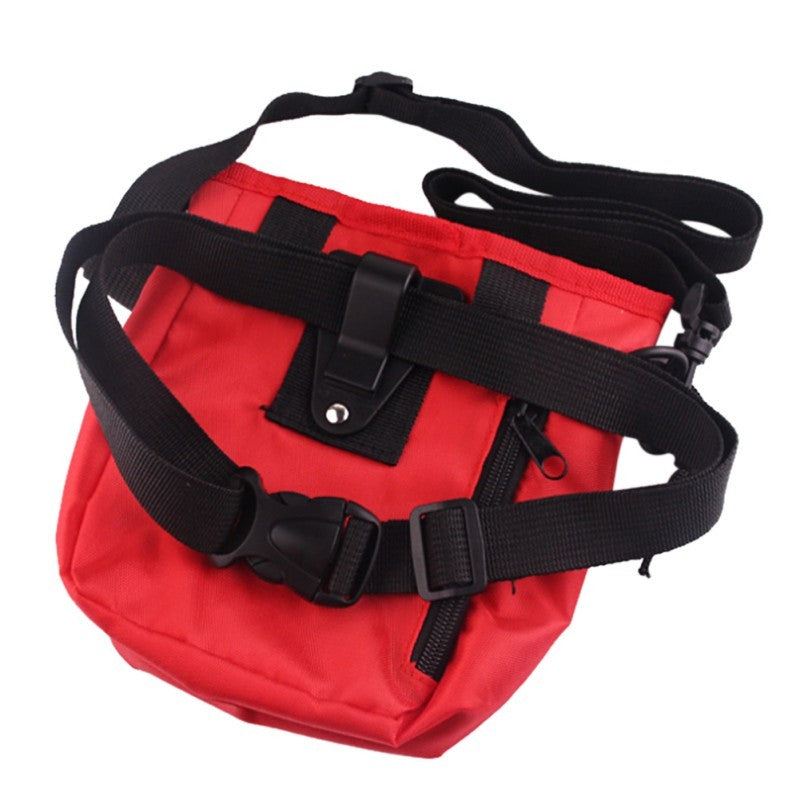 Hundetasche mit Kordelzug und Tasche für Leckerlis und Snacks beim Spazierengehen