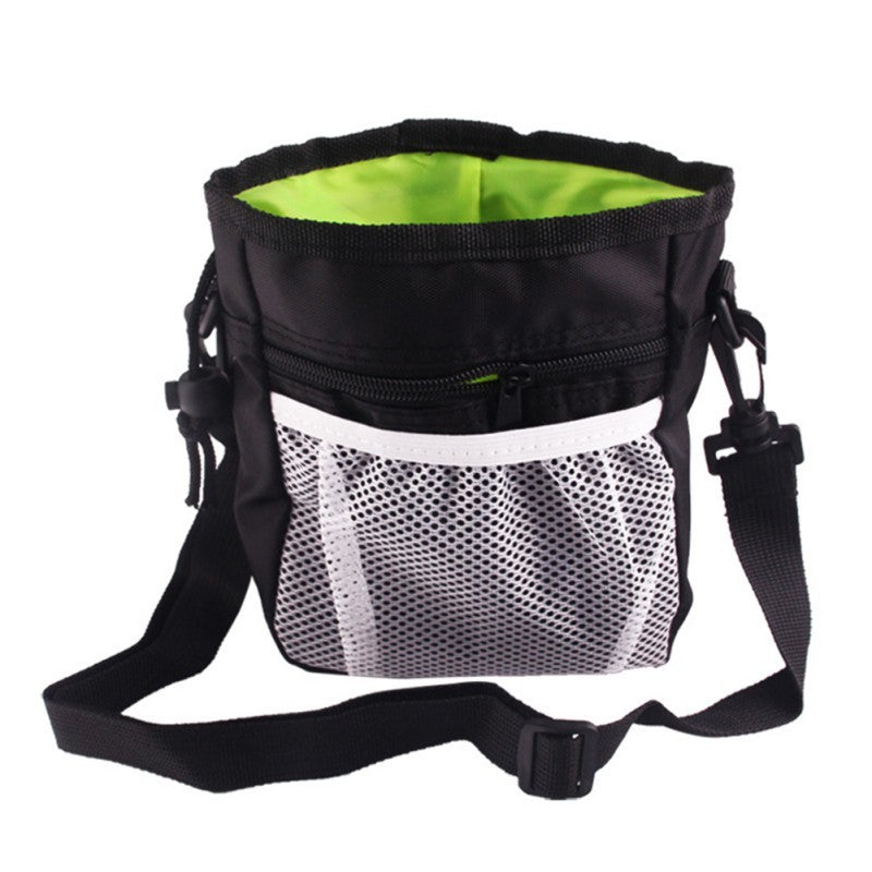 Hundetasche mit Kordelzug und Tasche für Leckerlis und Snacks beim Spazierengehen