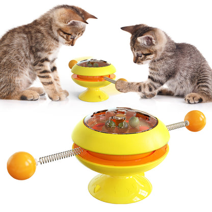Drehbares Katzenspielzeug mit Katzenminze – Interaktives Trainingsspielzeug für Katzen & Kätzchen