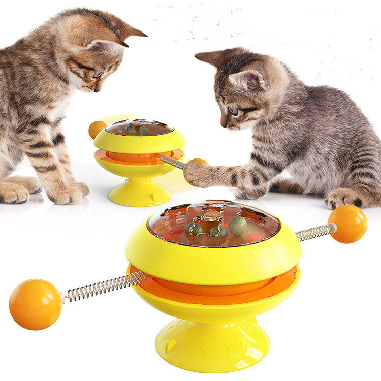 Drehbares Katzenspielzeug mit Katzenminze – Interaktives Trainingsspielzeug für Katzen & Kätzchen