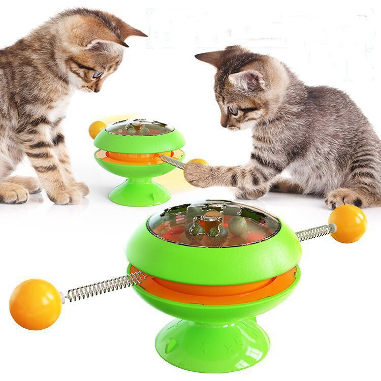 Drehbares Katzenspielzeug mit Katzenminze – Interaktives Trainingsspielzeug für Katzen & Kätzchen