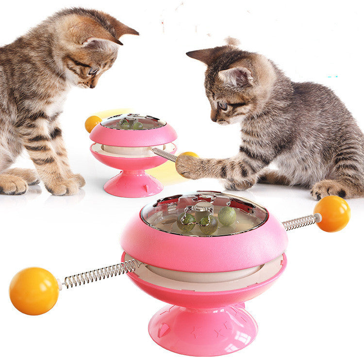 Drehbares Katzenspielzeug mit Katzenminze – Interaktives Trainingsspielzeug für Katzen & Kätzchen