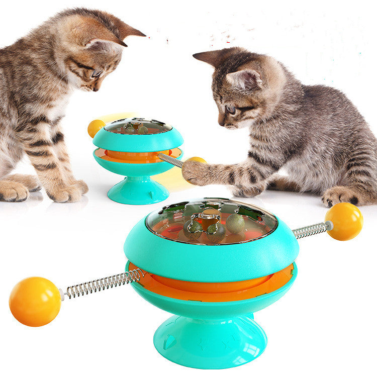 Drehbares Katzenspielzeug mit Katzenminze – Interaktives Trainingsspielzeug für Katzen & Kätzchen