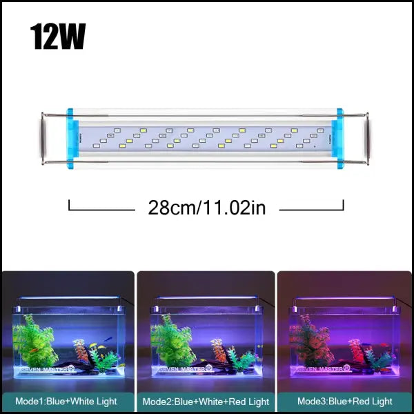 18~70CM Superhelle Lampe LED Aquarium Licht Für Wasserpflanzen Aquarium Extensible Clip Lampe 90~260V - SZD-B30CF-12W