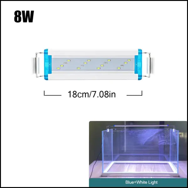 18~70CM Superhelle Lampe LED Aquarium Licht Für Wasserpflanzen Aquarium Extensible Clip Lampe 90~260V - SZD-B20BW-8W