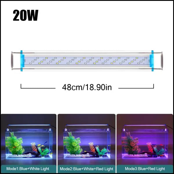 18~70CM Superhelle Lampe LED Aquarium Licht Für Wasserpflanzen Aquarium Extensible Clip Lampe 90~260V - SZD-B50CF-20W