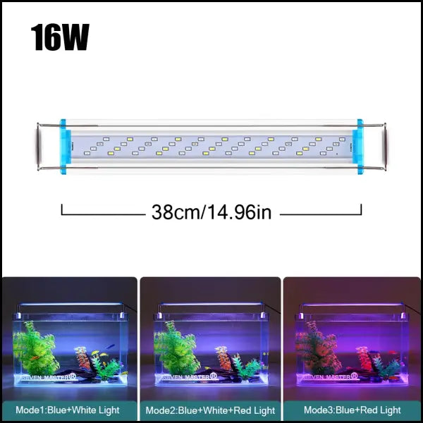 18~70CM Superhelle Lampe LED Aquarium Licht Für Wasserpflanzen Aquarium Extensible Clip Lampe 90~260V - SZD-B40CF-16W