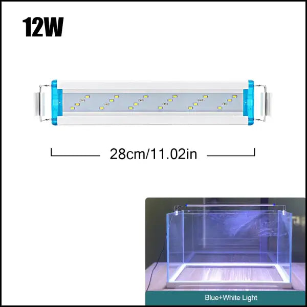 18~70CM Superhelle Lampe LED Aquarium Licht Für Wasserpflanzen Aquarium Extensible Clip Lampe 90~260V - SZD-B30BW-12W