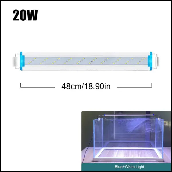 18~70CM Superhelle Lampe LED Aquarium Licht Für Wasserpflanzen Aquarium Extensible Clip Lampe 90~260V - SZD-B50BW-20W