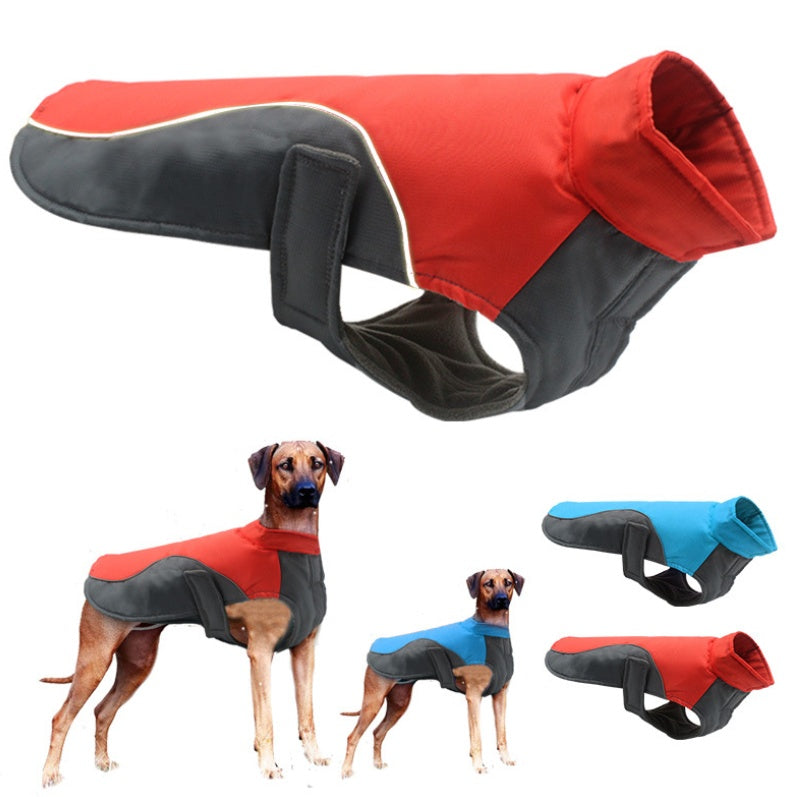 Wasserdichte, reflektierende Jacke für große Hunde