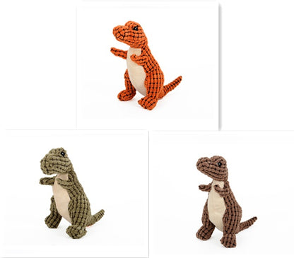 Interaktive Plüsch-Hundespielzeuge – Dinosaurier Spaß - Haustierbedarf