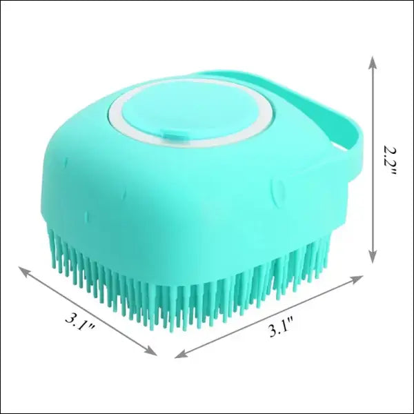 2-in-1 Haustier-Badebürste aus weichem Silikon - new green - Duschbürste