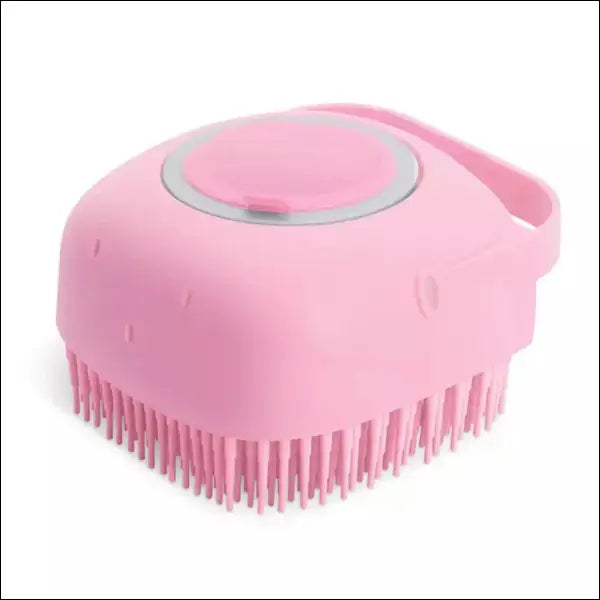 2-in-1 Haustier-Badebürste aus weichem Silikon - new pink - Duschbürste