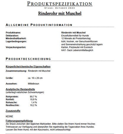 Rinderohren mit Muschel