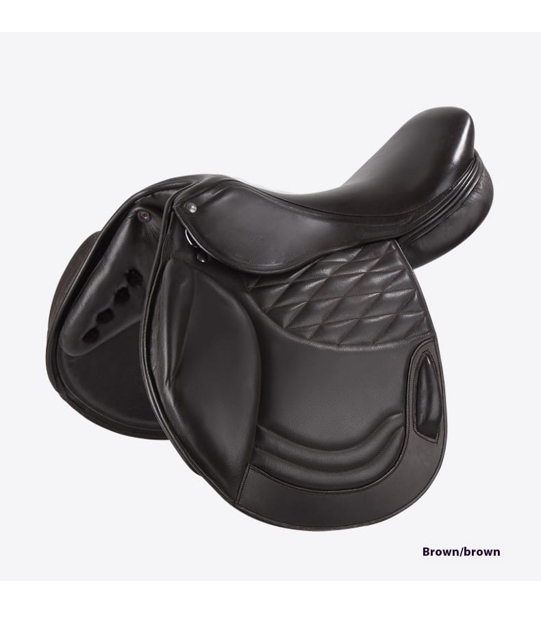 Hochwertiger Rindsledersattel für Hindernis mit optimaler Stabilität