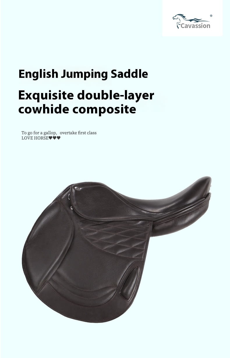 Hochwertiger Rindsledersattel für Hindernis mit optimaler Stabilität