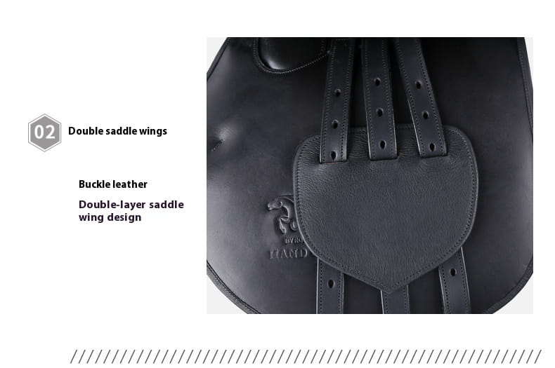 Hochwertiger Rindsledersattel für Hindernis mit optimaler Stabilität