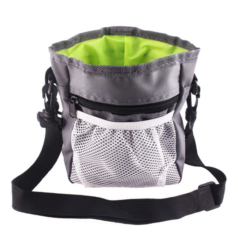 Hundetasche mit Kordelzug und Tasche für Leckerlis und Snacks beim Spazierengehen