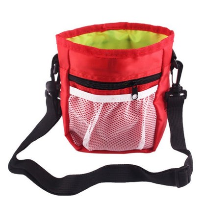Hundetasche mit Kordelzug und Tasche für Leckerlis und Snacks beim Spazierengehen