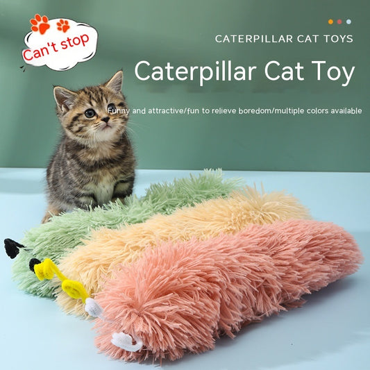 Caterpillar-Klingeln-Papier-Katzen-Spielzeug, selbst entspannend, stickig und bissfest