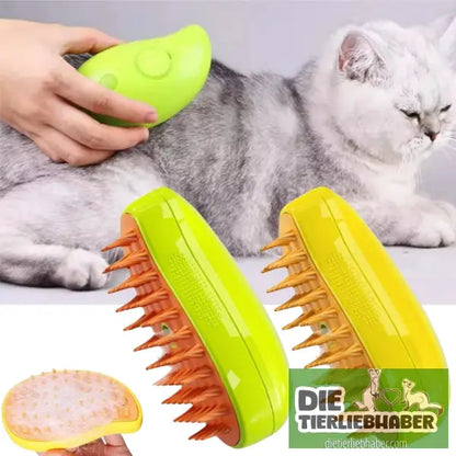 3-in-1-Dampfbürste für Katzen und Hunde - Haustier Zubehör
