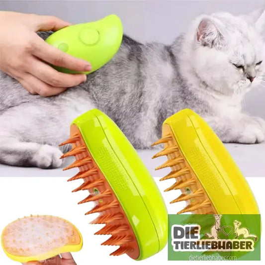 3-in-1-Dampfbürste für Katzen und Hunde - Haustier Zubehör