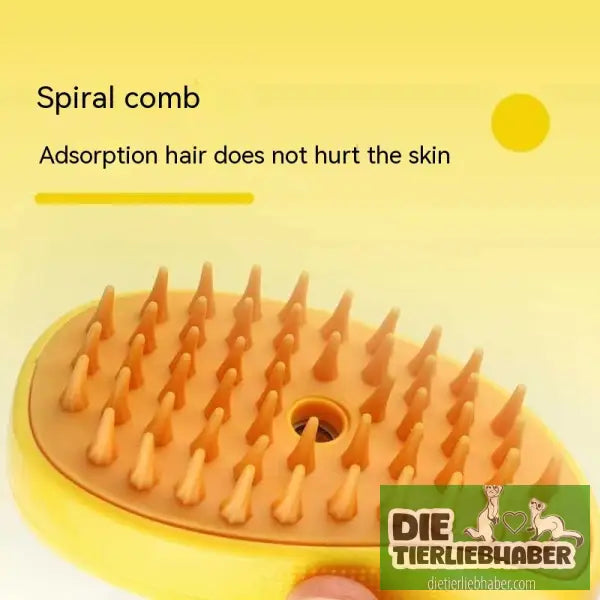 3-in-1-Dampfbürste für Katzen und Hunde - Unified / Yellow - Haustier Zubehör