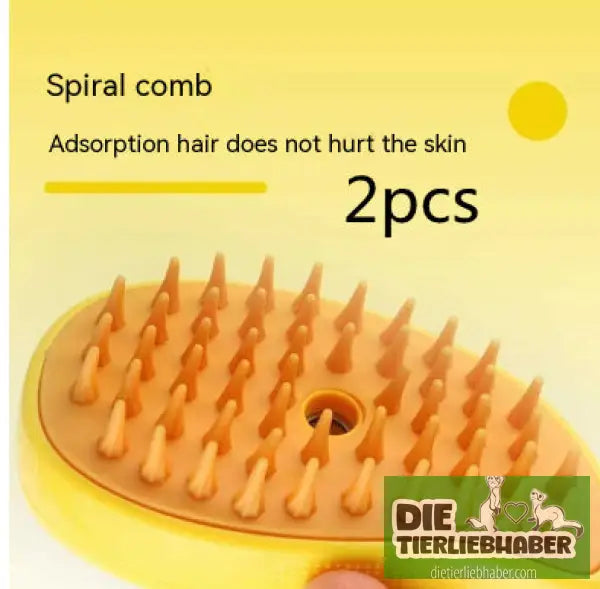 3-in-1-Dampfbürste für Katzen und Hunde - Unified / Yellow2pcs - Haustier Zubehör