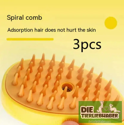 3-in-1-Dampfbürste für Katzen und Hunde - Unified / Yellow3pcs - Haustier Zubehör