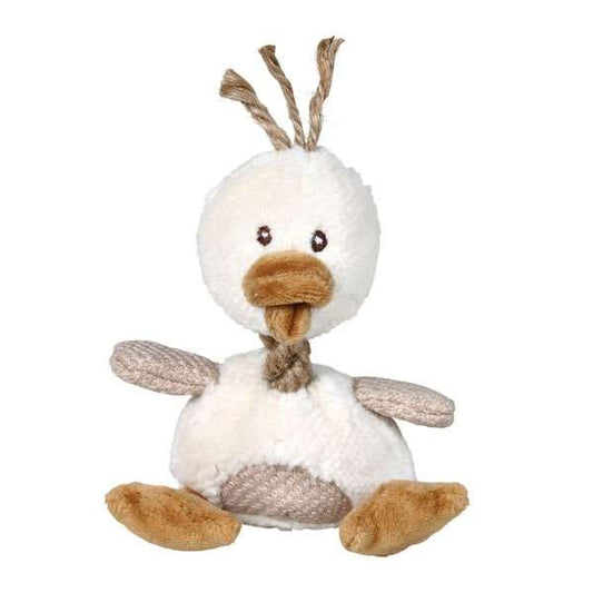 Trixie Ente aus Plüsch und Stoff als Hundespielzeug, ca. 15 cm groß