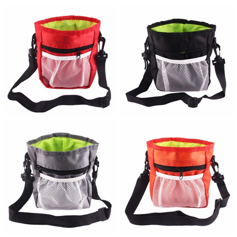 Hundetasche mit Kordelzug und Tasche für Leckerlis und Snacks beim Spazierengehen