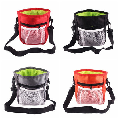 Hundetasche mit Kordelzug und Tasche für Leckerlis und Snacks beim Spazierengehen