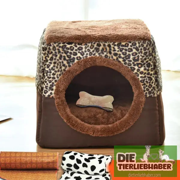 4 Jahreszeitenschlafplatz für Kleine Hunde Katzen Frettchen und Co. - M / L - Katzenhöhle