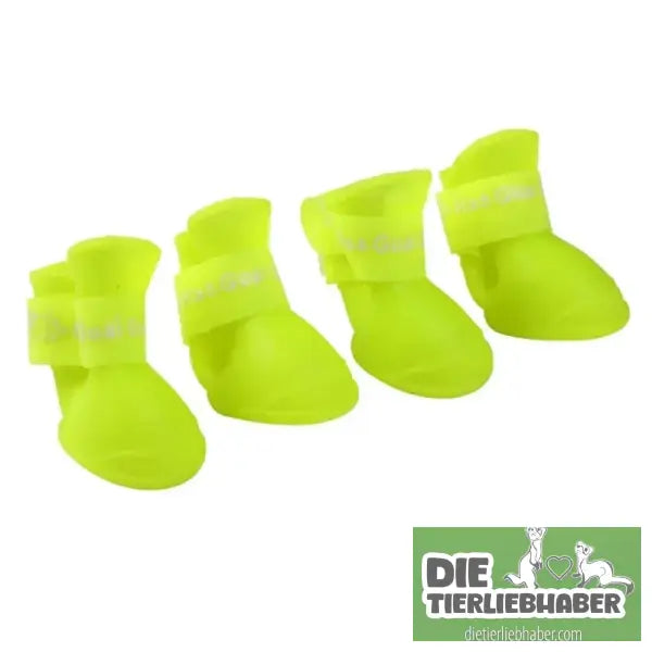 4 Stück/Set Hunderegenschuhe S/M/L - Green / 6x4.5cm(LxW) - Haustierbedarf