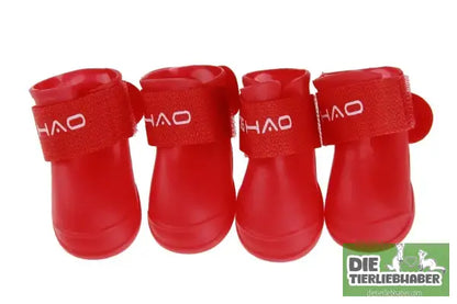4 Stück/Set Hunderegenschuhe S/M/L - Red / 6x4.5cm(LxW) - Haustierbedarf