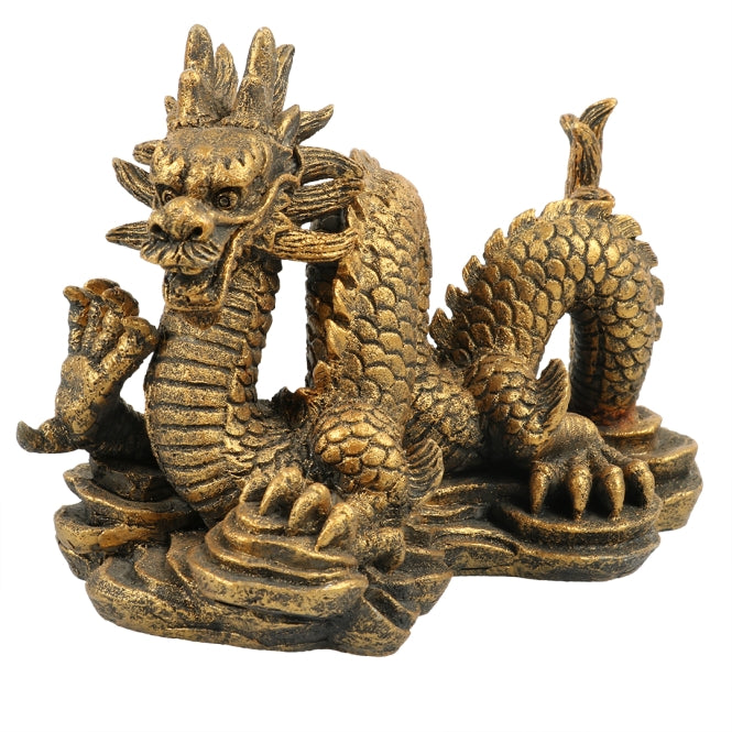 Aqua Della Zodiac Drache Aquariumdekoration aus Polyesterharz 14 × 8,5 × 10 cm